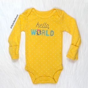 Carter’s “Hello, World” newborn bodysuit